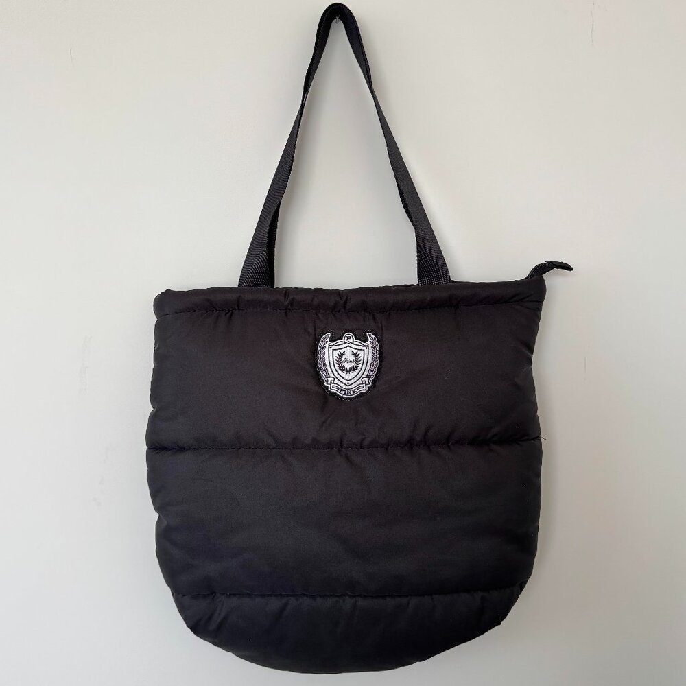 Victoria's Secret PINK Black Quilted Puffer Bag
